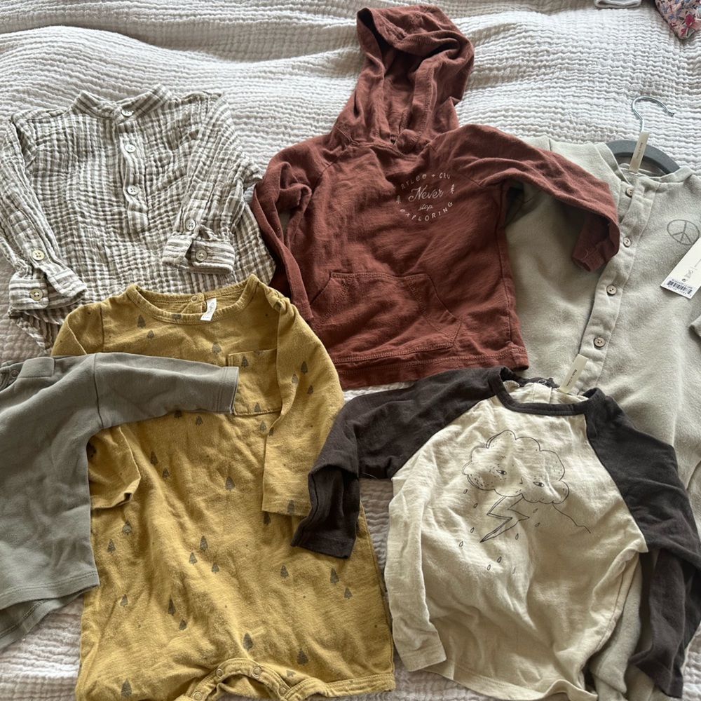 GUC Rylee Cru Lot 6-12 M/12-18m + 1 NWT Quincy Mae Top